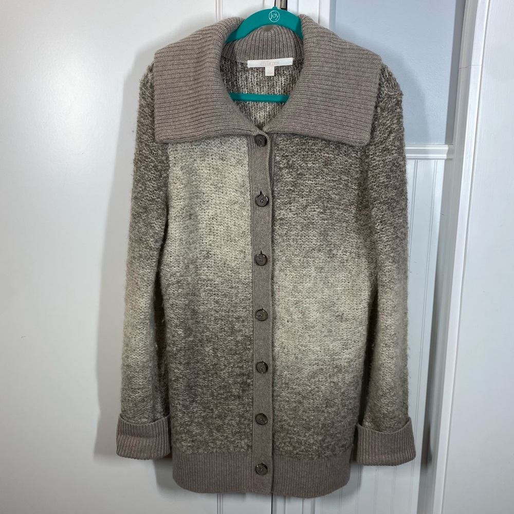 Nordstrom collection Wool, Alpaca & Cashmere Longline Cardigan brown tan neutral